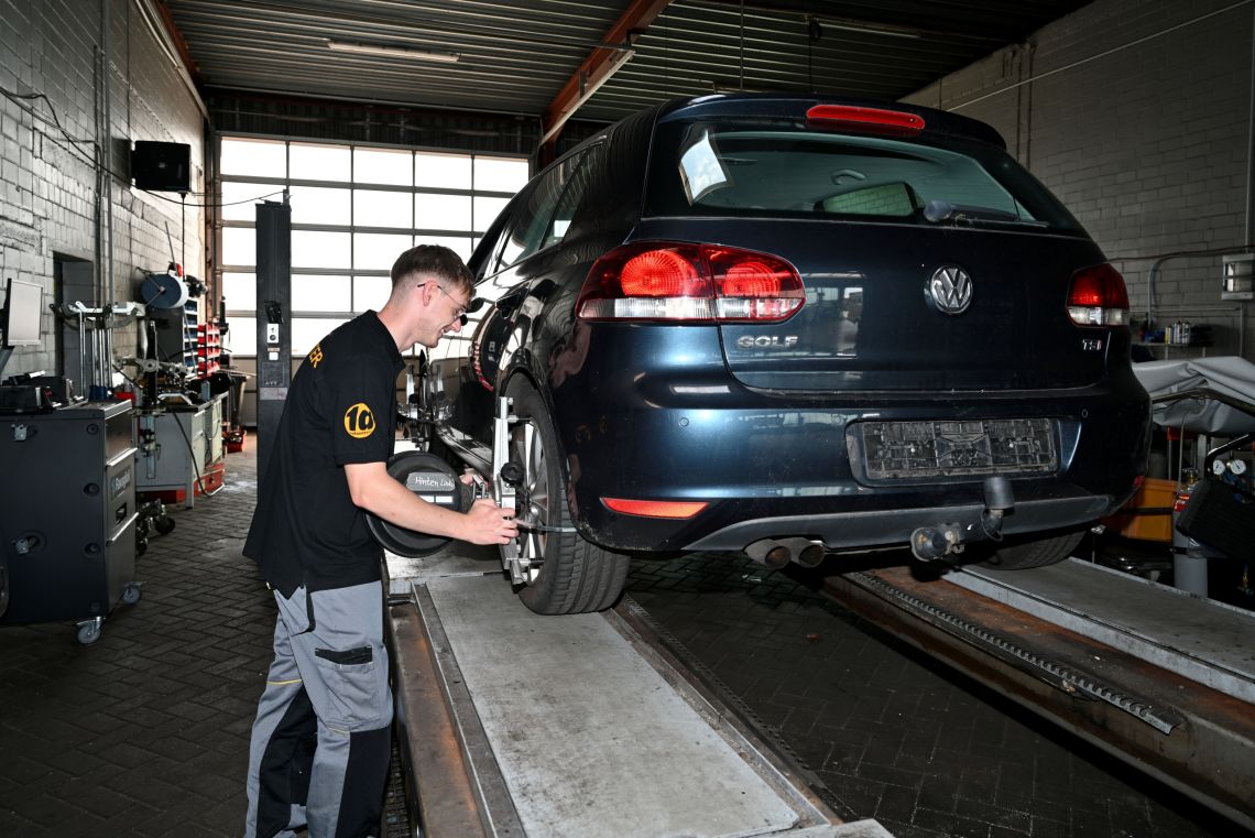 Yannick bei der Arbeit